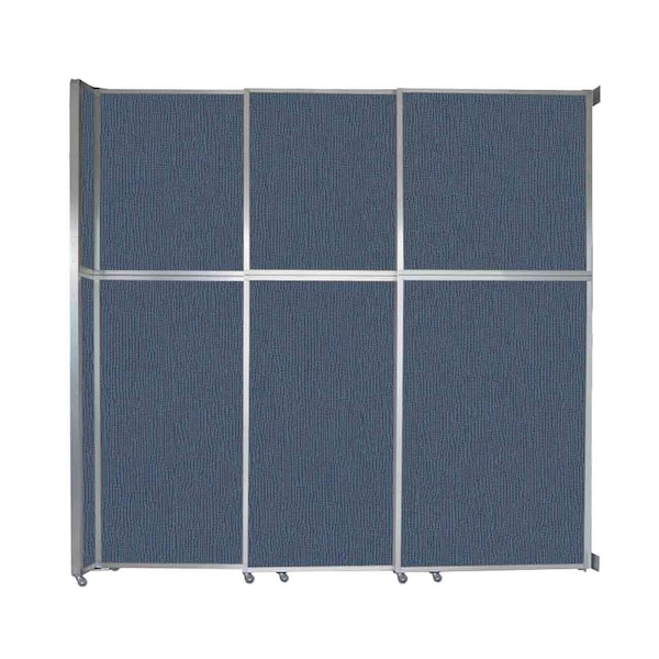 Operable Wall Sliding Room Divider 9'9" x 10'3/4" Ocean Fabric